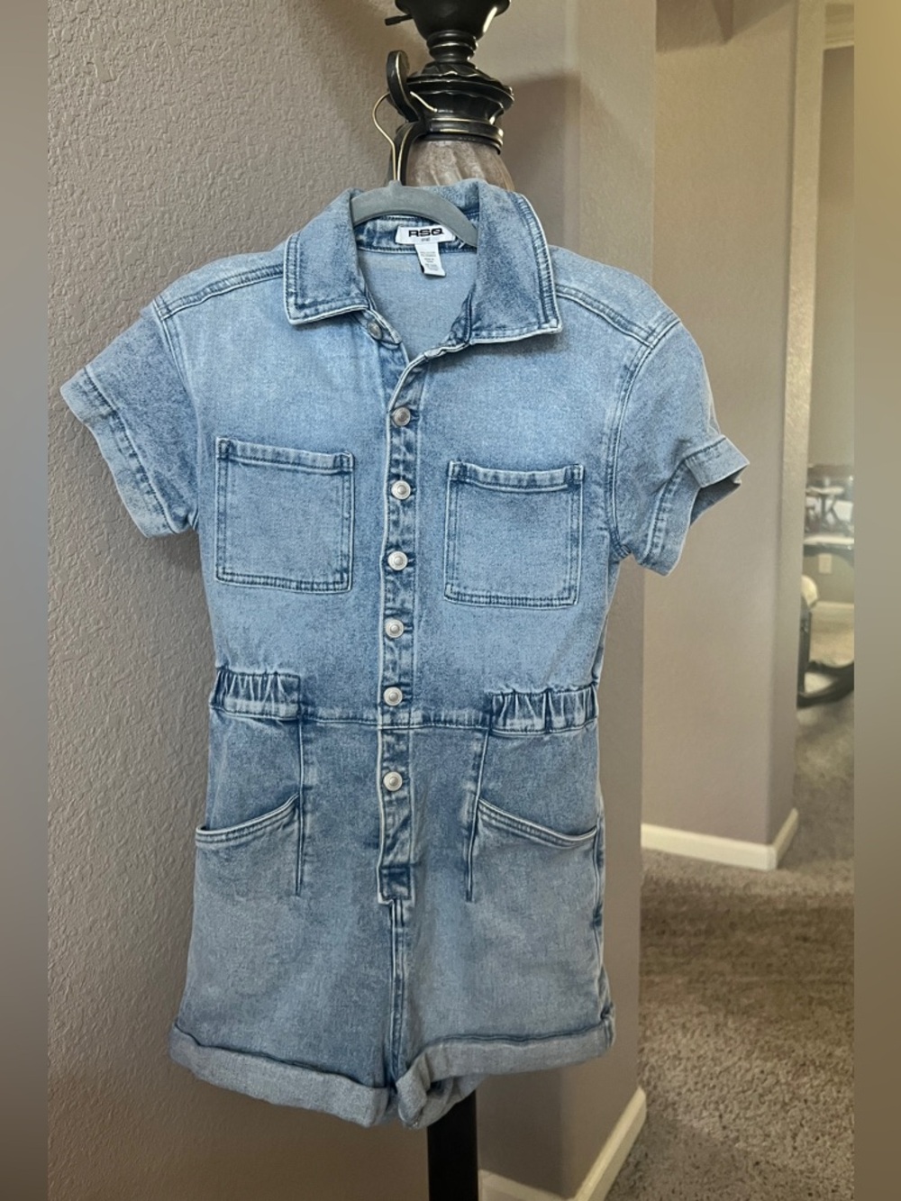 RSQ Light Wash Denim Romper